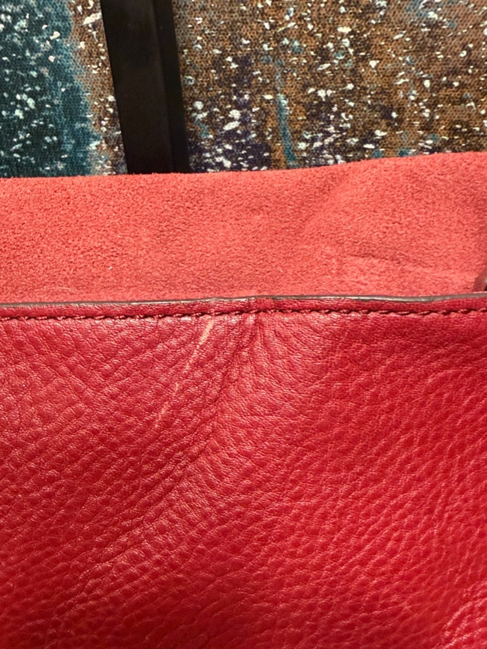 Rebecca Minkoff Boho Finn Tassel Suede Leather Crossbody Clutch Burgundy (GUC) - Picture 17 of 17